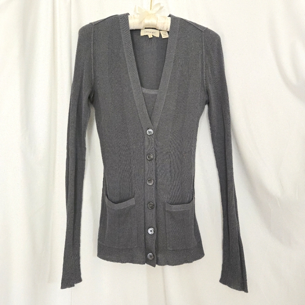 ( inhabit ) Cardigan & Sleeveless Shell Luxe Combo Set
